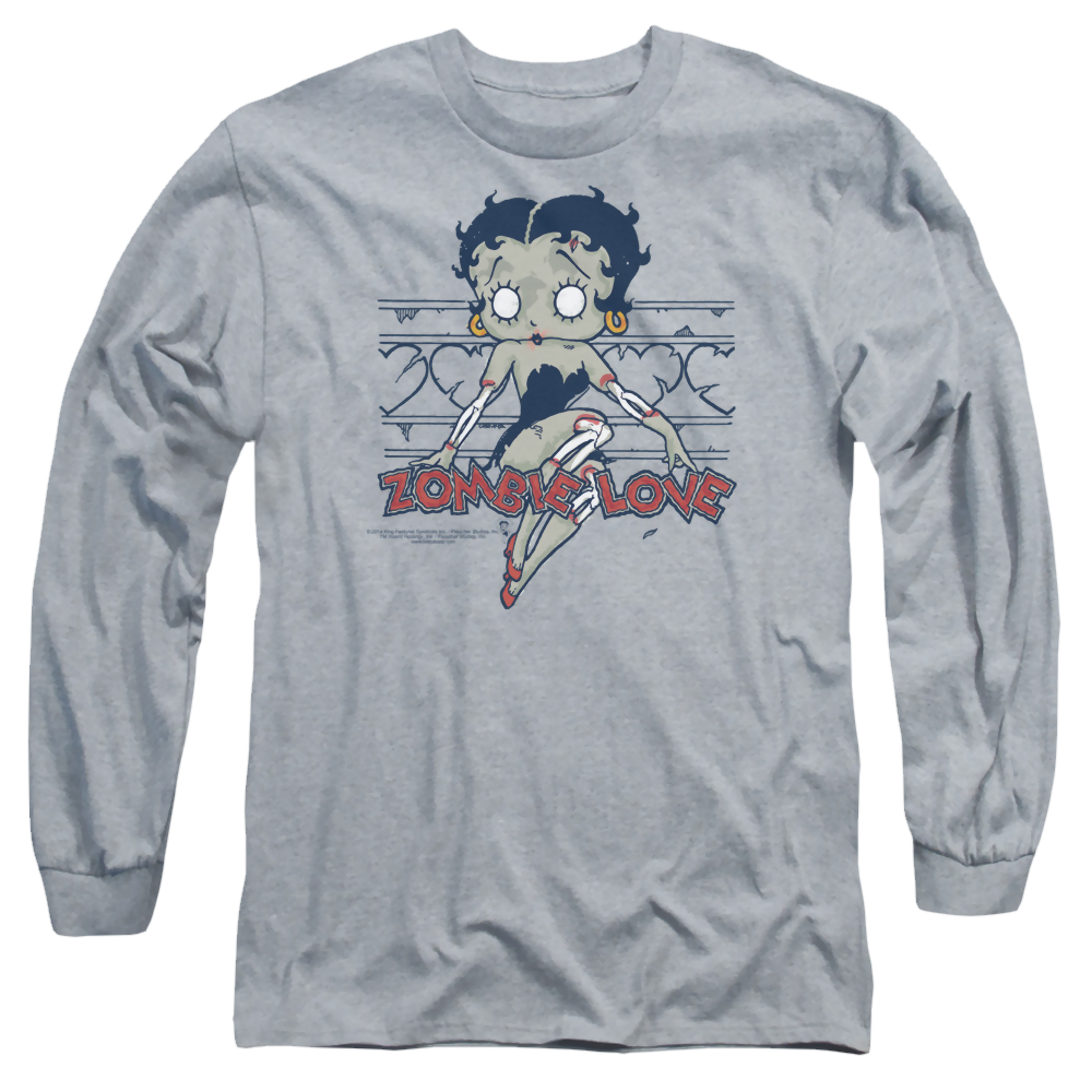 Betty Boop Zombie Pinup - Men's Long Sleeve T-Shirt Hoodie, Sweatshirt | CiraTrend.com