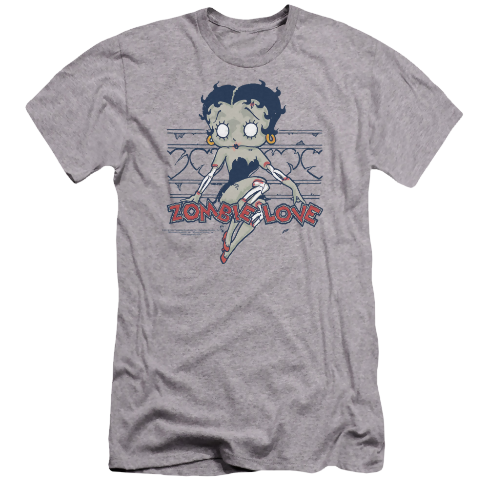 Betty Boop Zombie Pinup - Men's Premium Slim Fit T-Shirt Hoodie, Sweatshirt | CiraTrend.com