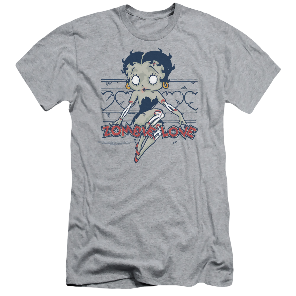 Betty Boop Zombie Pinup - Men's Slim Fit T-Shirt Hoodie, Sweatshirt | CiraTrend.com