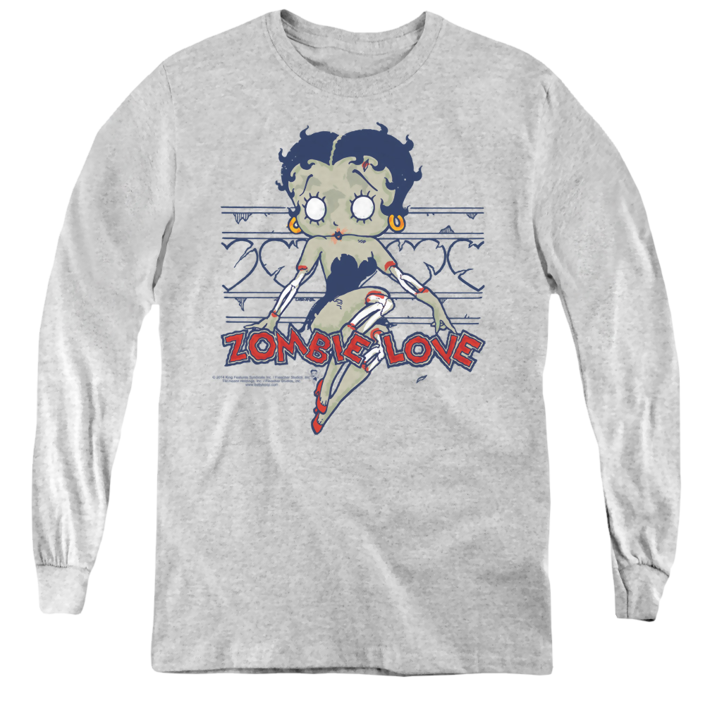 Betty Boop Zombie Pinup - Youth Long Sleeve T-Shirt Hoodie, Sweatshirt | CiraTrend.com