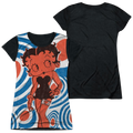 Betty Boop Mod Rings - Juniors Black Back T-Shirt Hoodie, Sweatshirt | CiraTrend.com