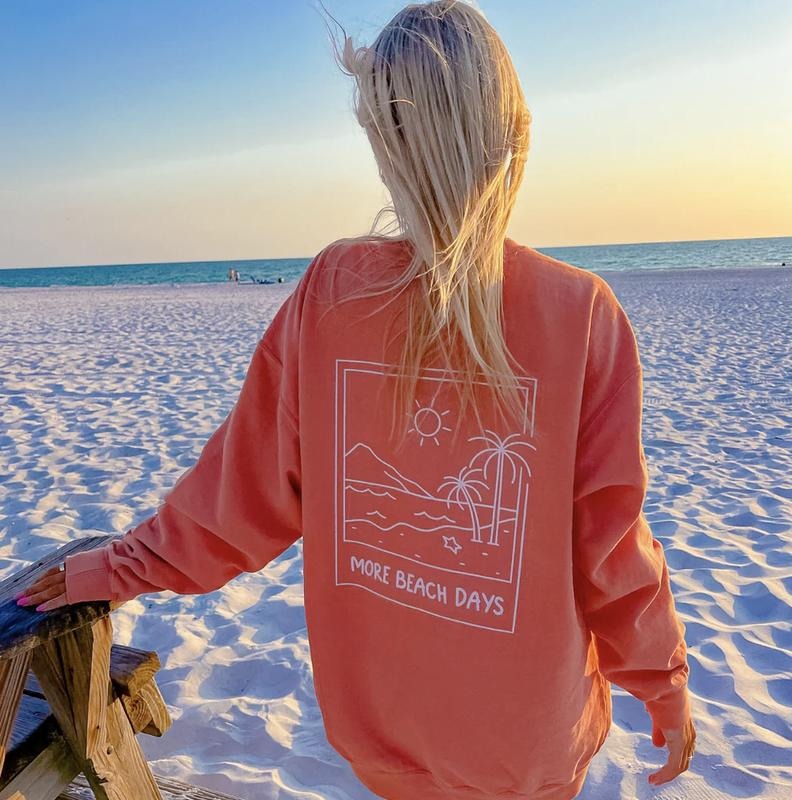 BEACH DAYS POLAROID CREWNECK Cotton Comfort T-Shirts, Hoodie, Sweatshirt | CiraTrend.com