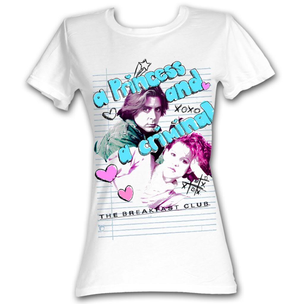 Breakfast Club Girls Juniors S/S T-Shirt - P & C - Solid White Hoodie, Sweatshirt | CiraTrend.com