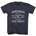Breakfast Club Mens S/S T-Shirt - Shermer Hs - Heather Navy Heather Hoodie, Sweatshirt | CiraTrend.com