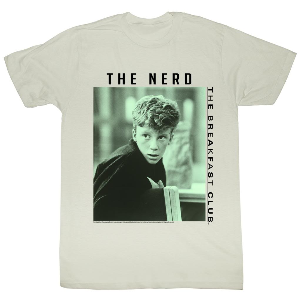 Breakfast Club Mens S/S T-Shirt - The Nerd - Solid Natural Hoodie, Sweatshirt | CiraTrend.com