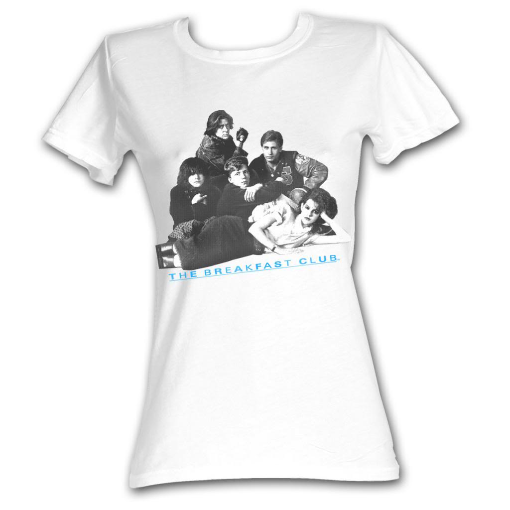 Breakfast Club Girls Juniors S/S T-Shirt - Group Shot - Solid White Hoodie, Sweatshirt | CiraTrend.com