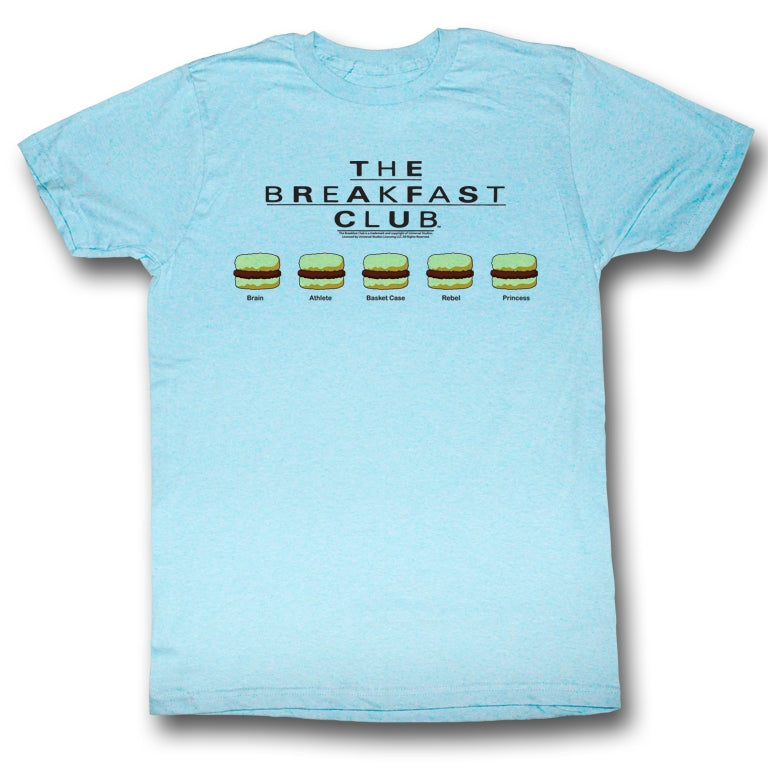 Breakfast Club Mens S/S T-Shirt - Sammiches - Heather Light Blue Heather Hoodie, Sweatshirt | CiraTrend.com