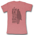 Breakfast Club Girls Juniors S/S T-Shirt - Be Bad - Solid Light Pink Hoodie, Sweatshirt | CiraTrend.com