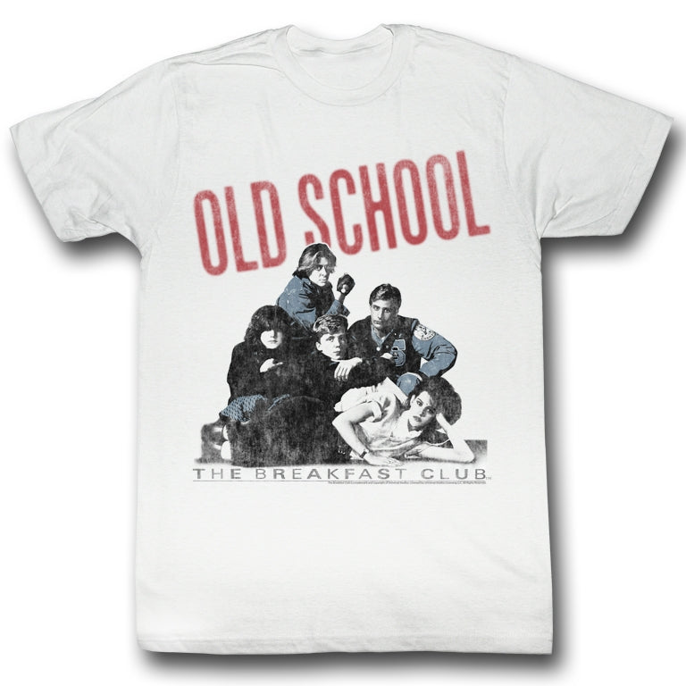 Breakfast Club Mens S/S T-Shirt - Old School - Solid White Hoodie, Sweatshirt | CiraTrend.com