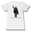Breakfast Club Girls Juniors S/S T-Shirt - Fist Pump Cut Out - Solid White Hoodie, Sweatshirt | CiraTrend.com