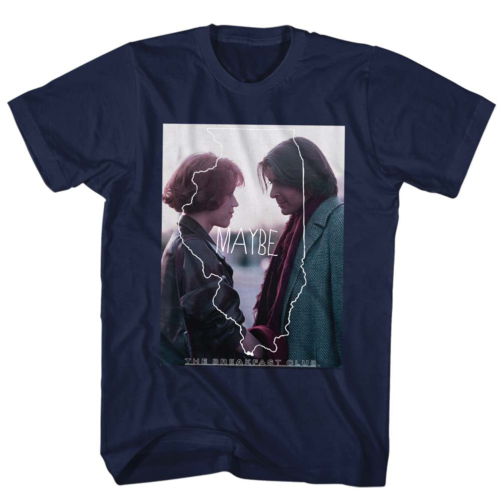Breakfast Club Mens S/S T-Shirt - Maybe - Solid Navy Hoodie, Sweatshirt | CiraTrend.com