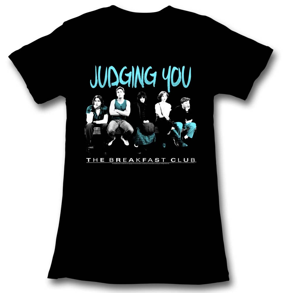 Breakfast Club Girls Juniors S/S T-Shirt - Judging You - Solid Black Hoodie, Sweatshirt | CiraTrend.com