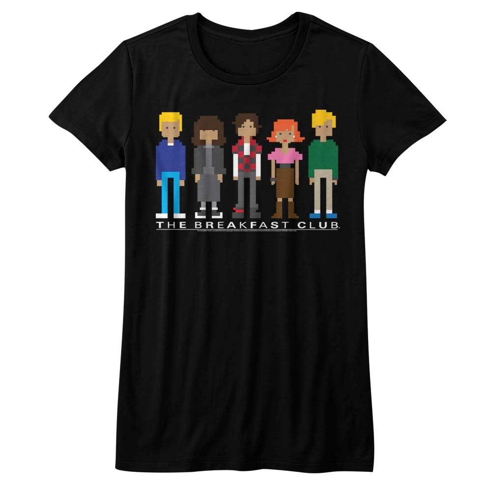 Breakfast Club Girls Juniors S/S T-Shirt - Pixels - Solid Black Hoodie, Sweatshirt | CiraTrend.com