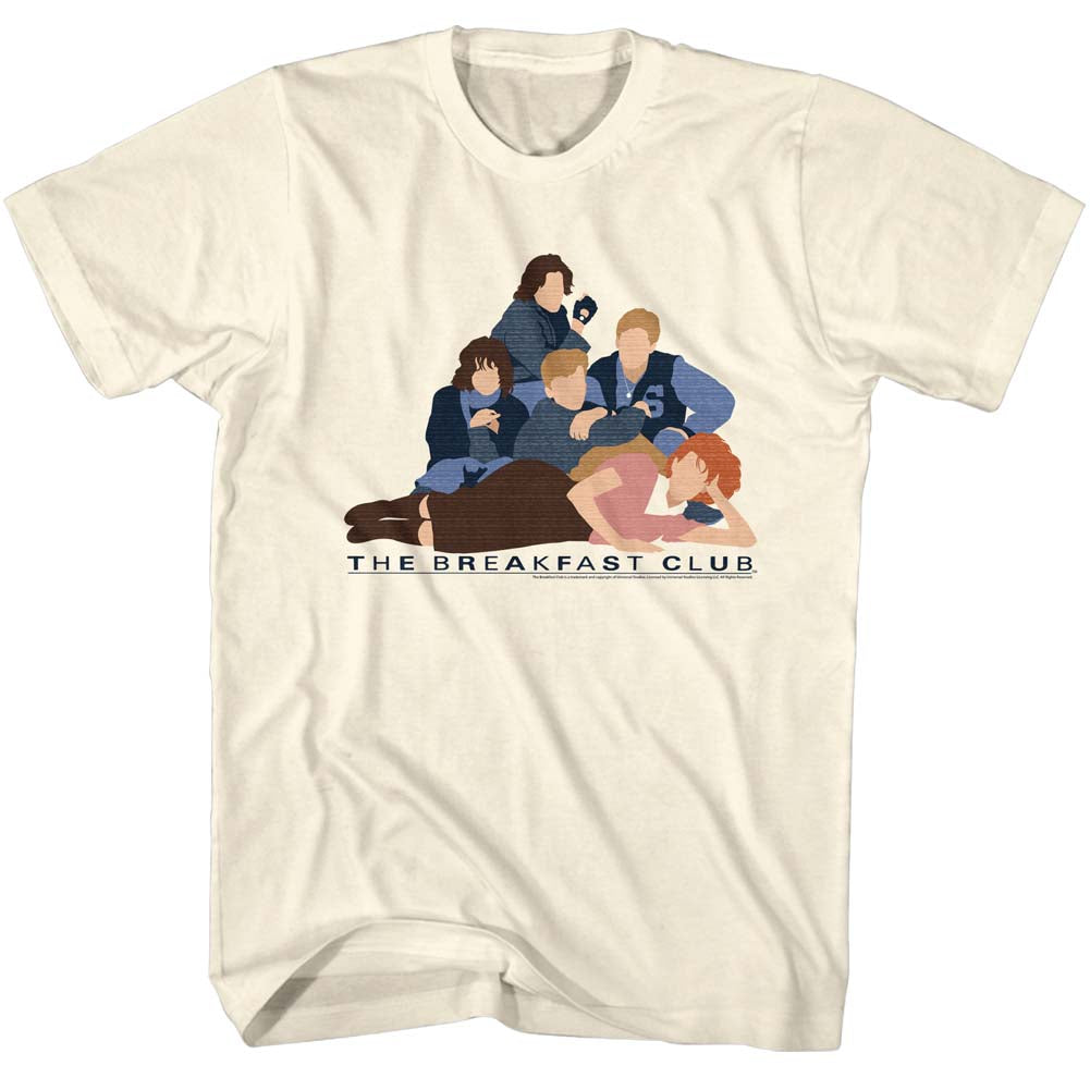 Breakfast Club Mens S/S T-Shirt - Vector Club - Solid Natural Hoodie, Sweatshirt | CiraTrend.com