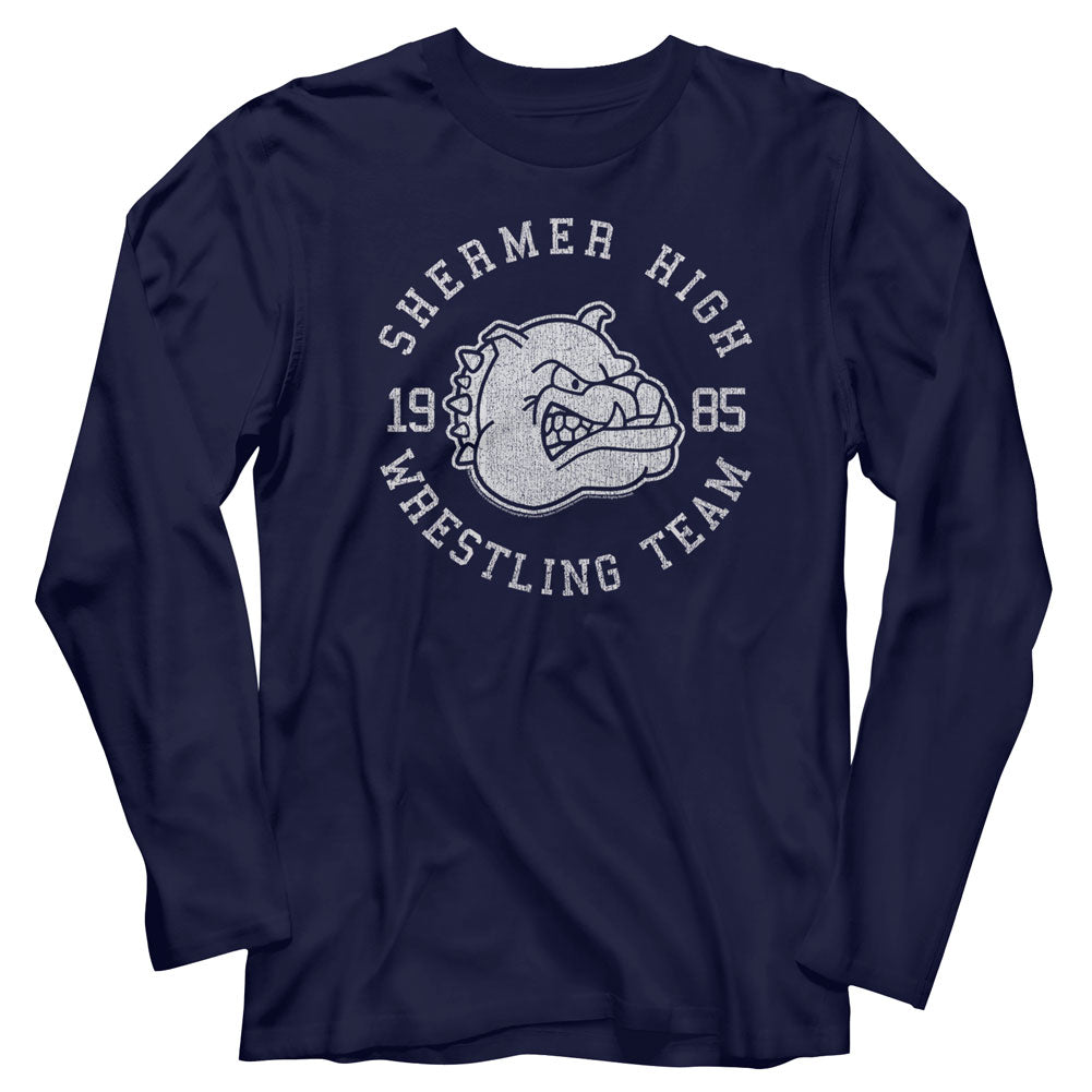 Breakfast Club Mens L/S T-Shirt - Wrestling Team - Solid Navy Hoodie, Sweatshirt | CiraTrend.com