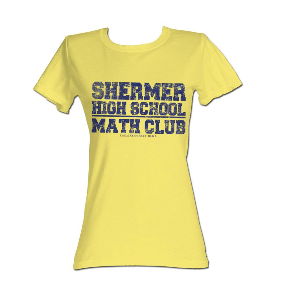 Breakfast Club Girls Juniors S/S T-Shirt - Math Club - Heather Yellow Heather Hoodie, Sweatshirt | CiraTrend.com
