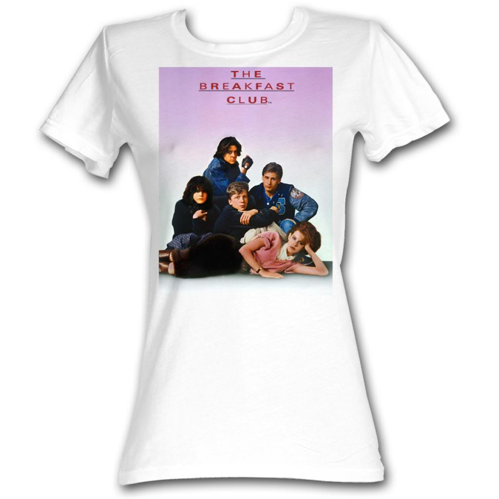 Breakfast Club Girls Juniors S/S T-Shirt - Poster - Solid White Hoodie, Sweatshirt | CiraTrend.com