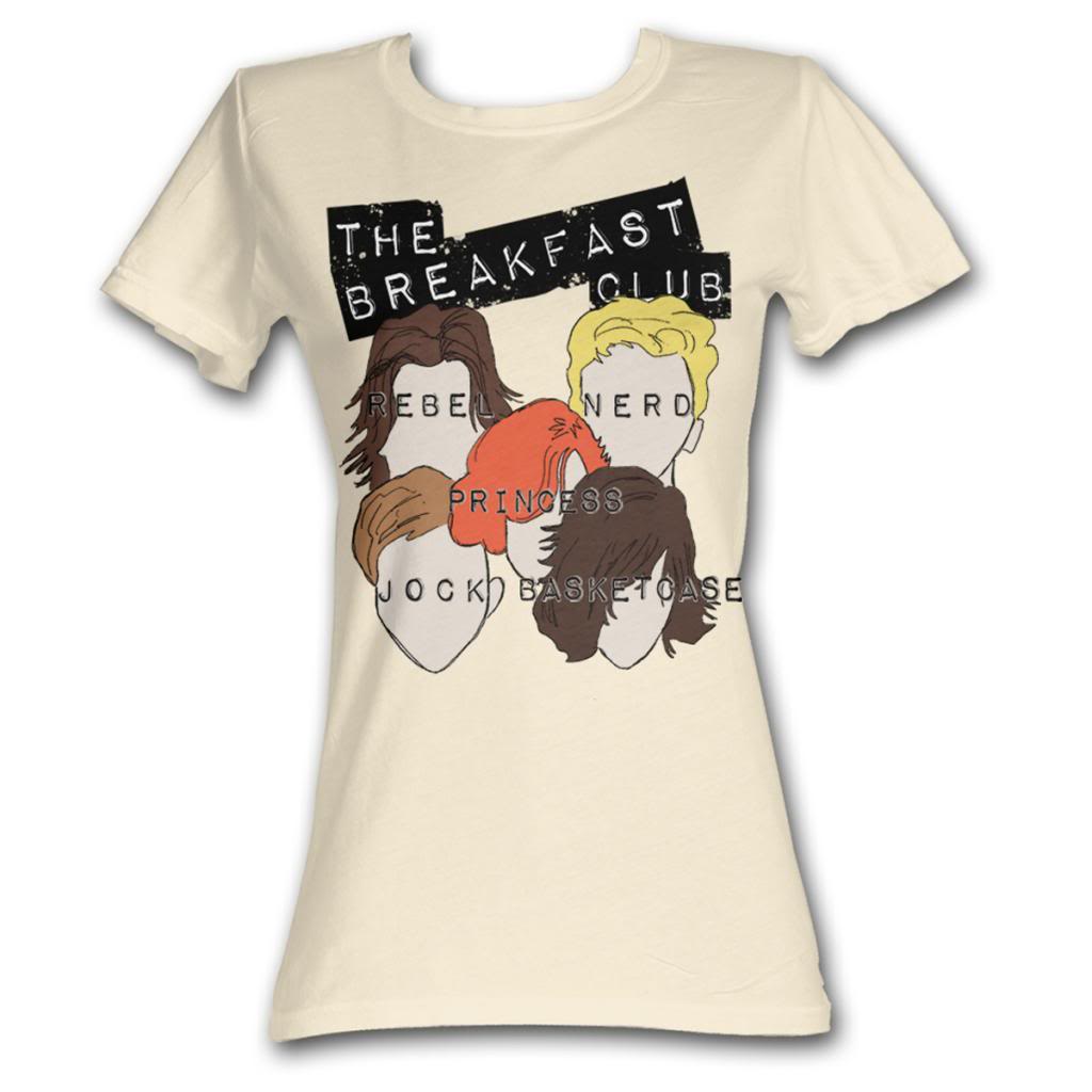 Breakfast Club Girls Juniors S/S T-Shirt - Sterotypes - Solid Natural Hoodie, Sweatshirt | CiraTrend.com