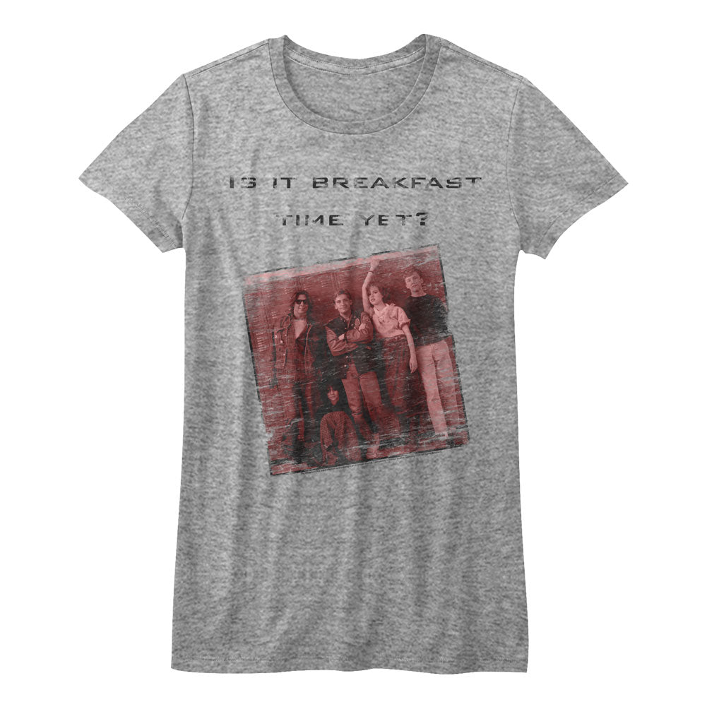 Breakfast Club Girls Juniors S/S T-Shirt - Breakfast Time - Heather Gray Heather Hoodie, Sweatshirt | CiraTrend.com