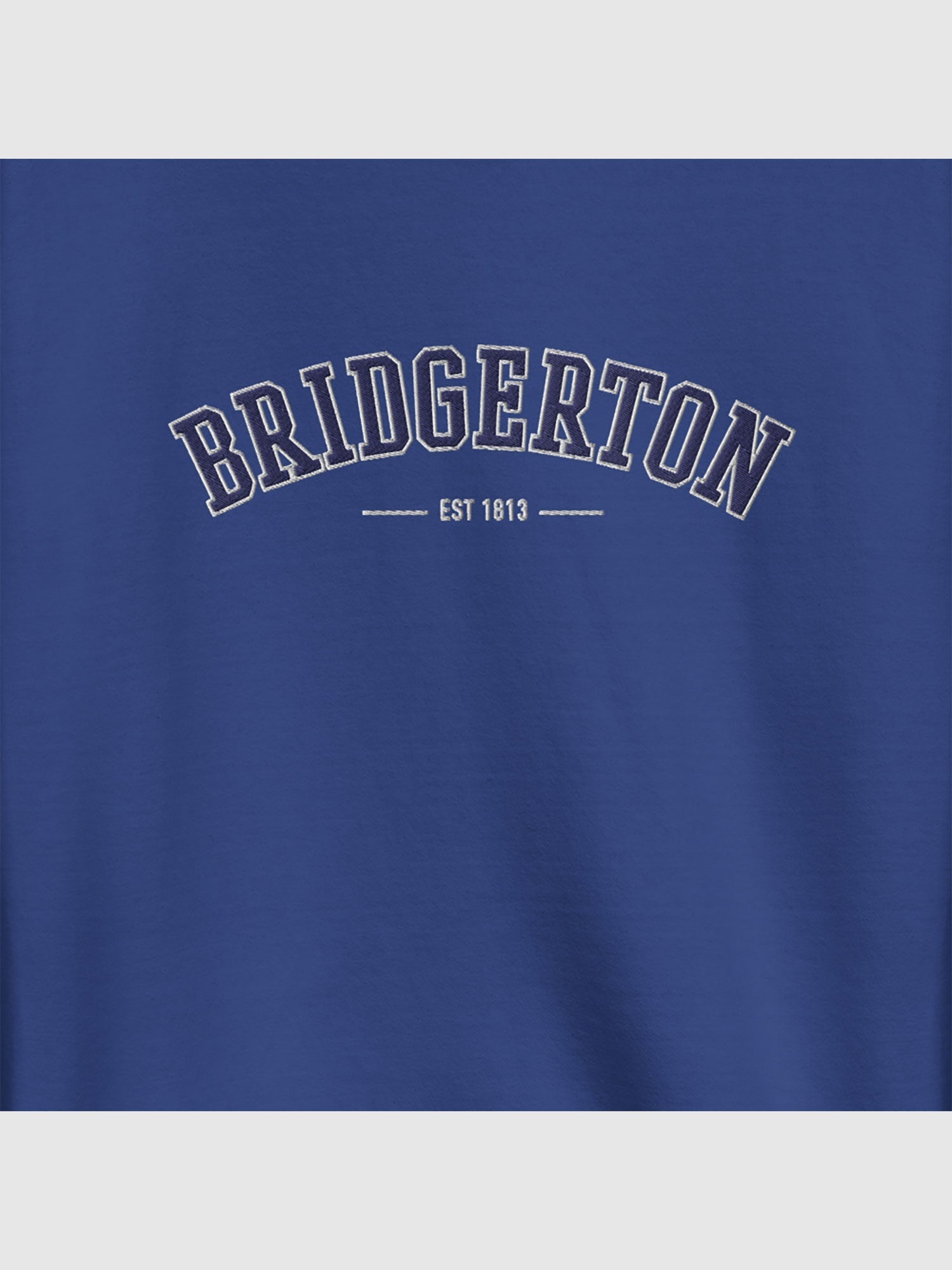 Bridgerton Varsity Embroidered Crewneck Sweatshirt [Team Royal] T-Shirts, Hoodie | CiraTrend.com (Image 2)
