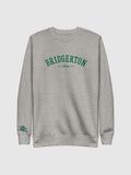 Bridgerton Varsity Embroidered Crewneck Sweatshirt [Carbon Grey] T-Shirts, Hoodie | CiraTrend.com (Image 1)