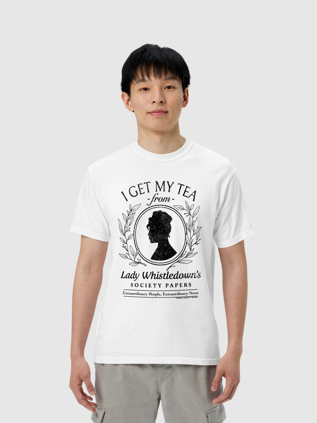 Lady Whistledown I Get My Tea Comfort Colors T-Shirt Hoodie, Sweatshirt | CiraTrend.com (Image 3)