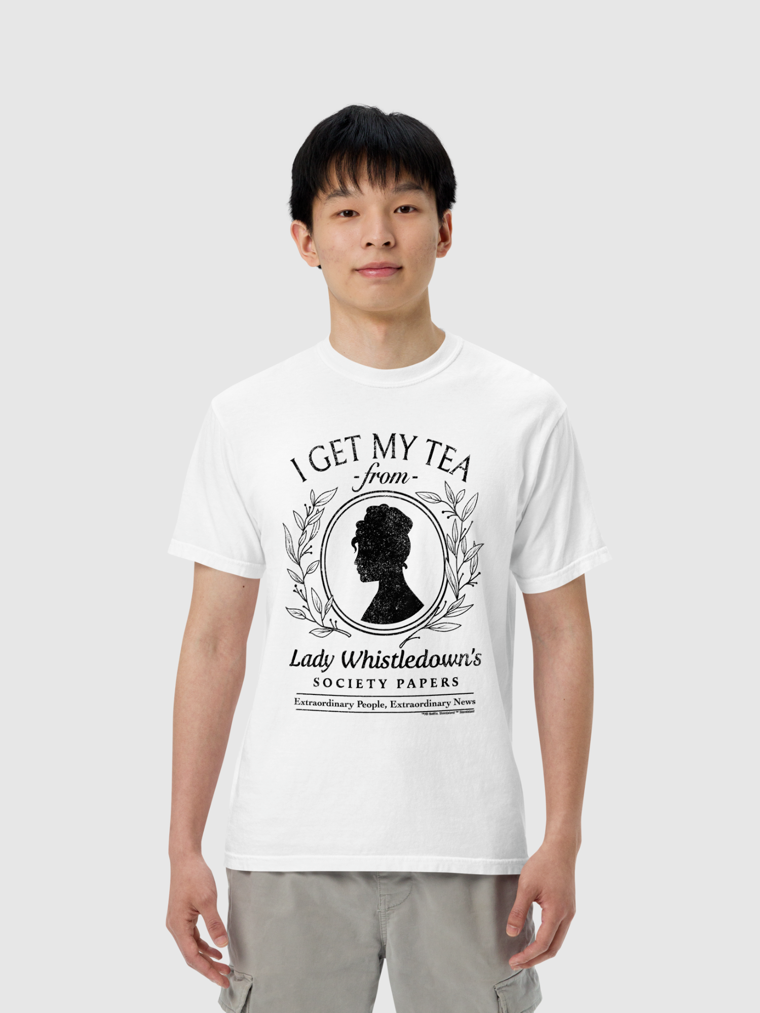 Lady Whistledown I Get My Tea Comfort Colors T-Shirt Hoodie, Sweatshirt | CiraTrend.com (Image 3)