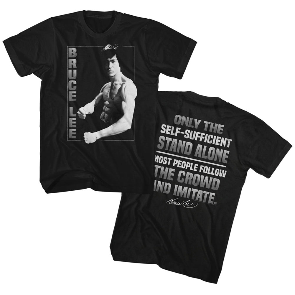 Bruce Lee Mens S/S T-Shirt - Stand Alone - Solid Black Hoodie, Sweatshirt | CiraTrend.com