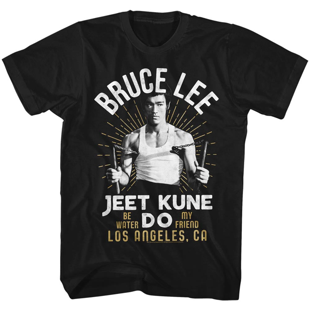 Bruce Lee Mens S/S T-Shirt - White Gold - Solid Black Hoodie, Sweatshirt | CiraTrend.com