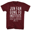 Bruce Lee Mens S/S T-Shirt - Simple - Heather Vintage Maroon Heather Hoodie, Sweatshirt | CiraTrend.com