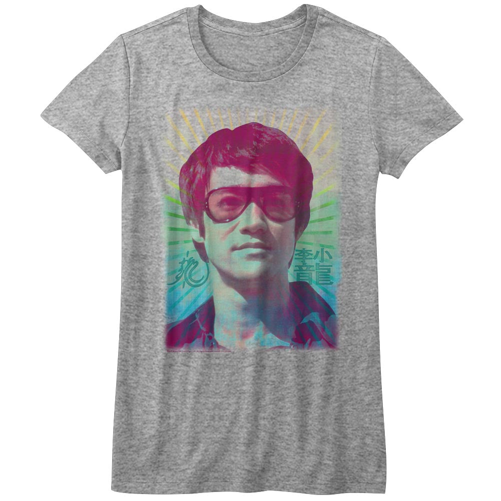 Bruce Lee Girls Juniors S/S T-Shirt - Rainbow - Heather Gray Heather Hoodie, Sweatshirt | CiraTrend.com