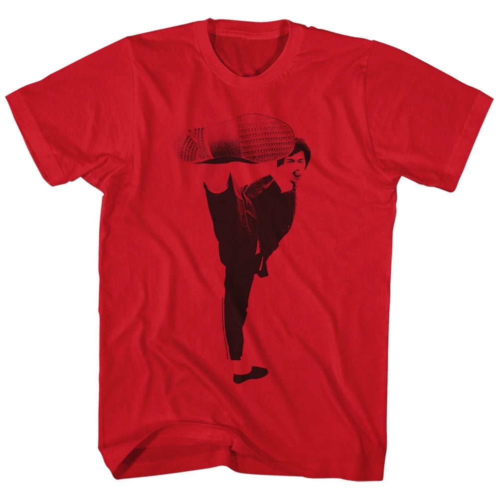 Bruce Lee Mens S/S T-Shirt - Kick! - Solid Red Hoodie, Sweatshirt | CiraTrend.com