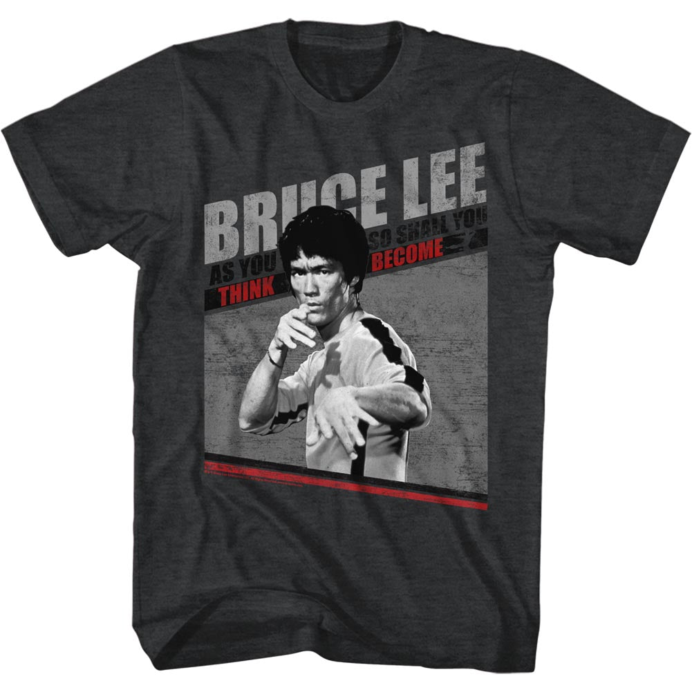 Bruce Lee Mens S/S T-Shirt - Bruce Lee Symbol - Heather Black Heather Hoodie, Sweatshirt | CiraTrend.com