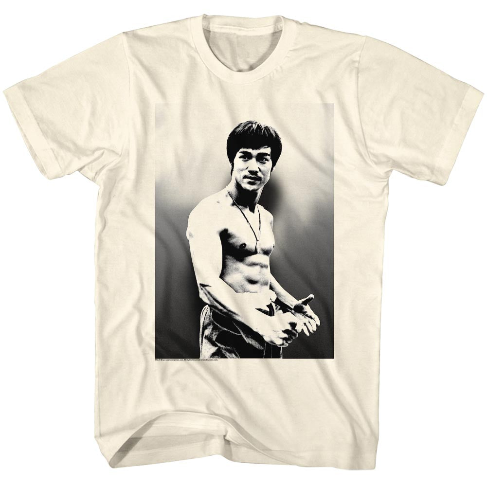 Bruce Lee Mens S/S T-Shirt - Tonal Bruce - Solid Natural Hoodie, Sweatshirt | CiraTrend.com