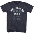 Bruce Lee Mens S/S T-Shirt - Academy '67 - Heather Navy Heather Hoodie, Sweatshirt | CiraTrend.com
