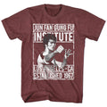 Bruce Lee Mens S/S T-Shirt - Institute2 - Heather Vintage Maroon Heather Hoodie, Sweatshirt | CiraTrend.com