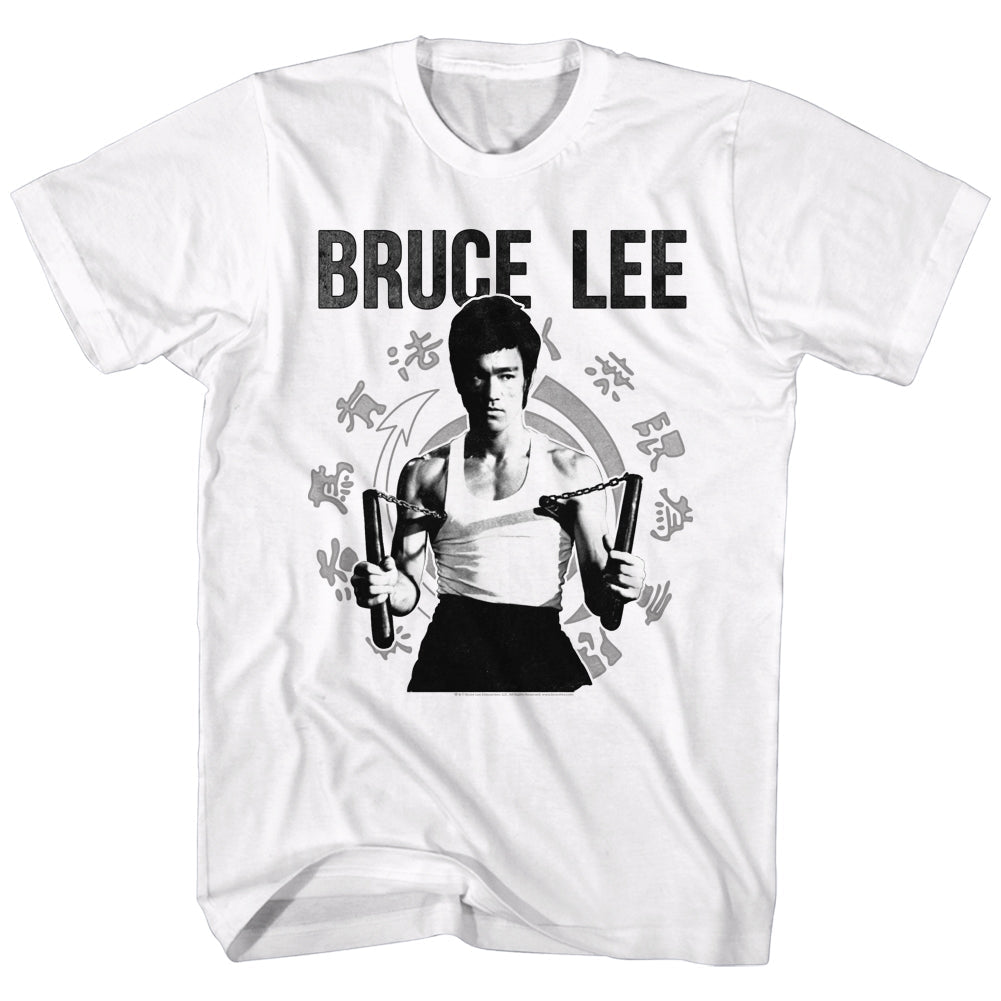 Bruce Lee Mens S/S T-Shirt - Chucks - Solid White Hoodie, Sweatshirt | CiraTrend.com