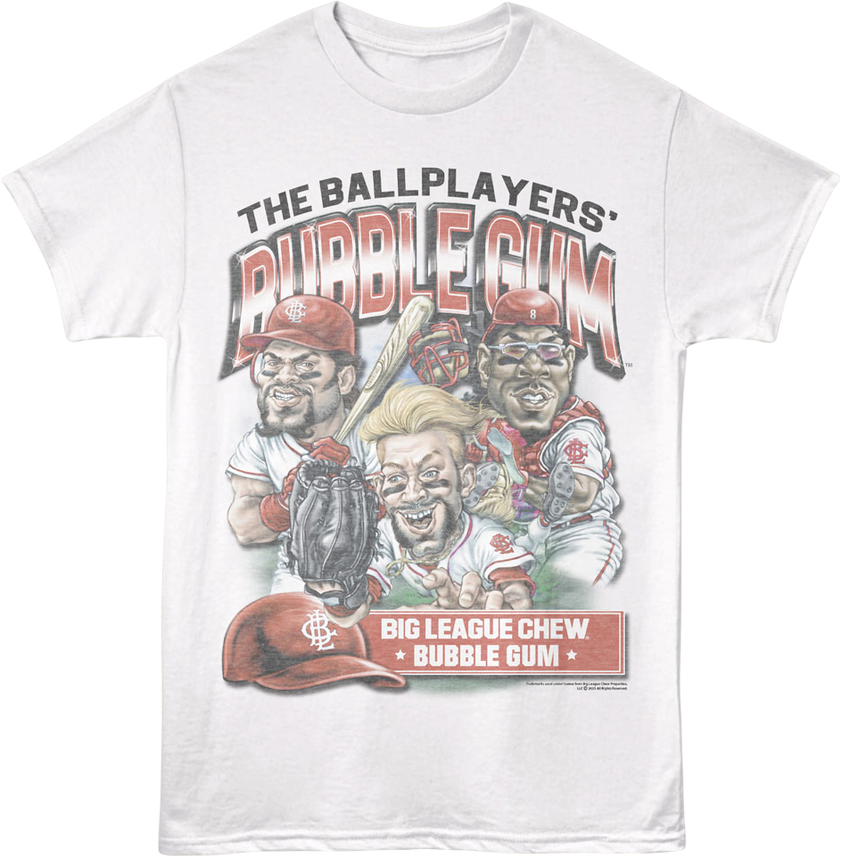 Retro Ballplayers' Bubble Gum Big League Chew T-Shirt