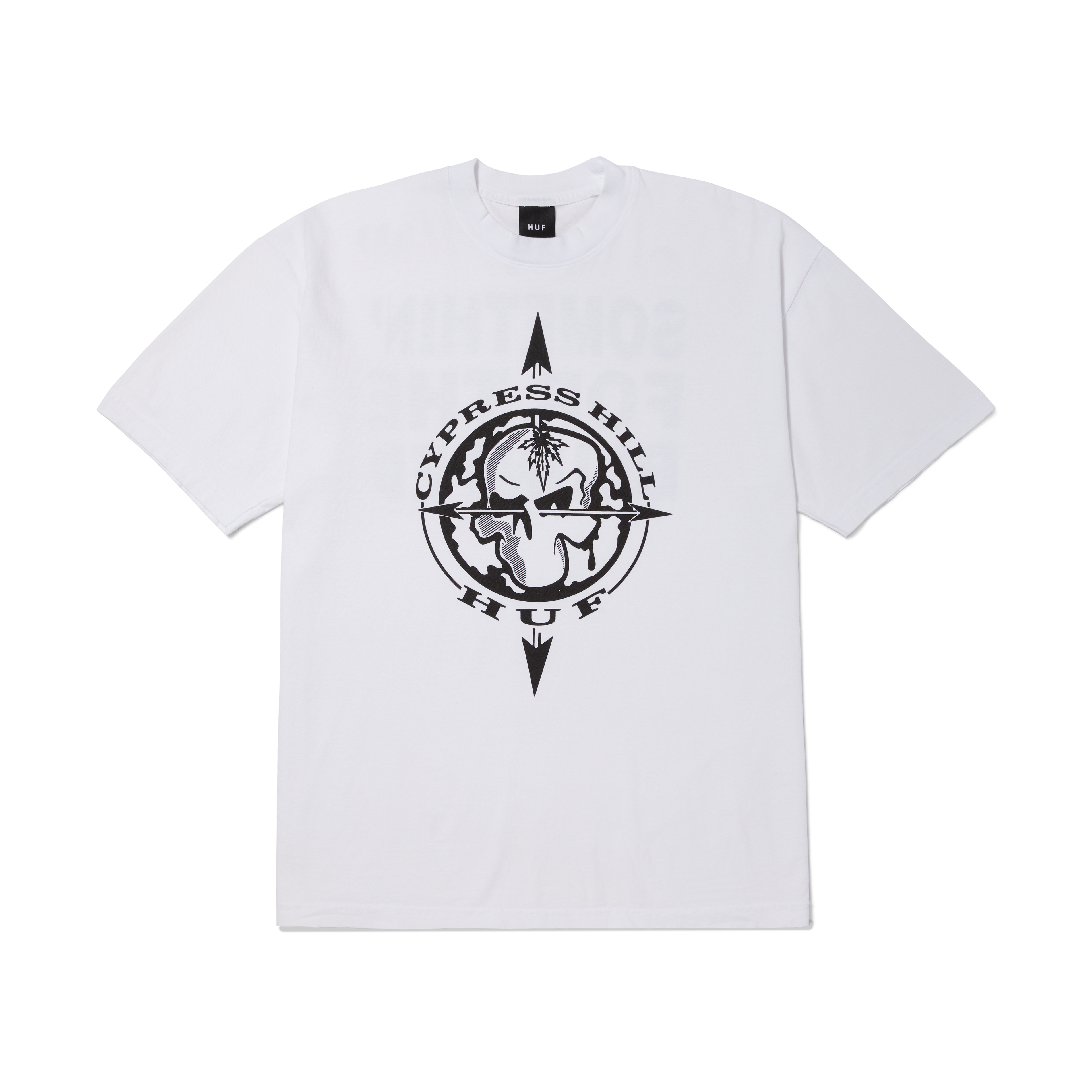 HUF x Cypress Hill Blunted Compass Bw T-Shirt Hoodie, Sweatshirt | CiraTrend.com (Image 1)