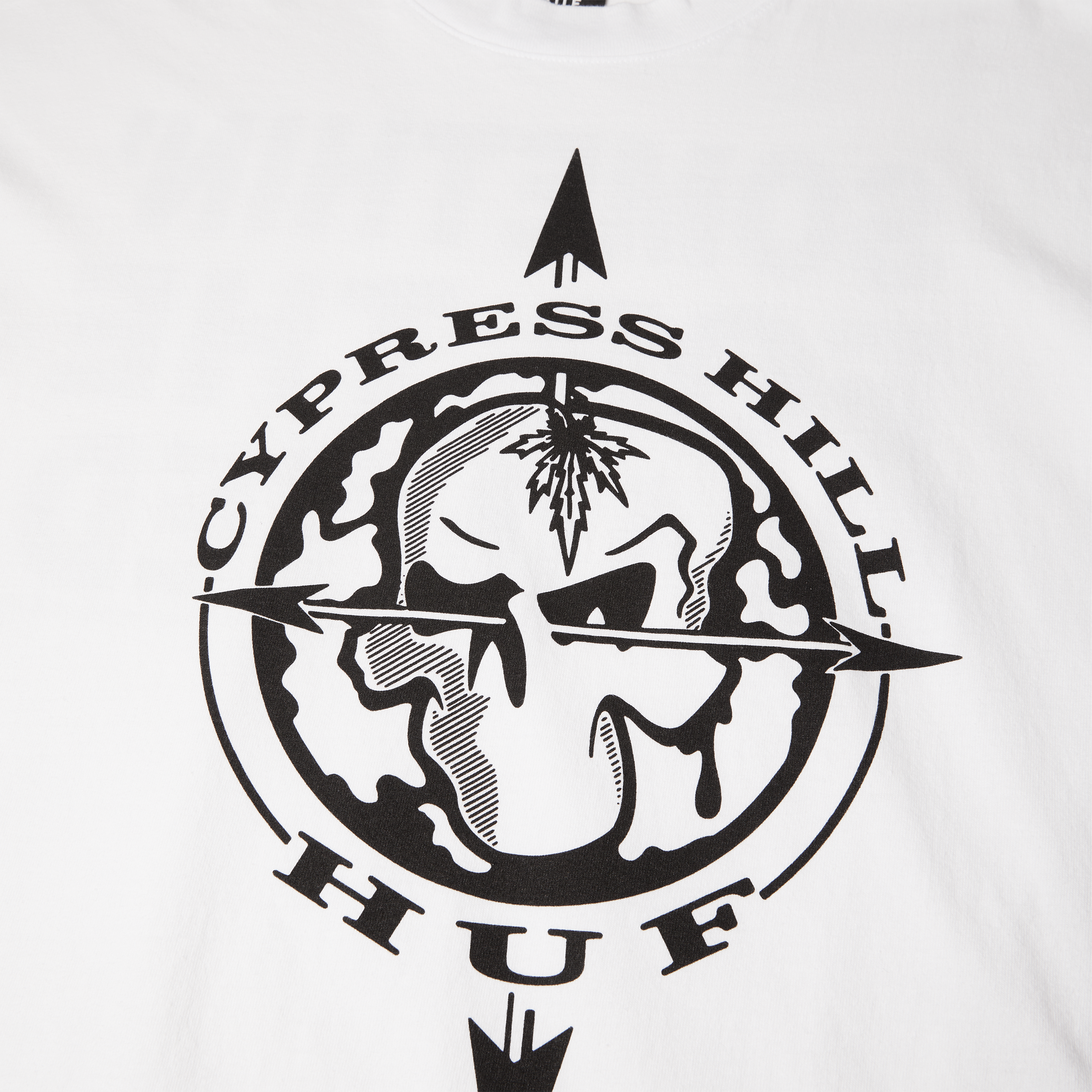 HUF x Cypress Hill Blunted Compass Bw T-Shirt Hoodie, Sweatshirt | CiraTrend.com (Image 3)