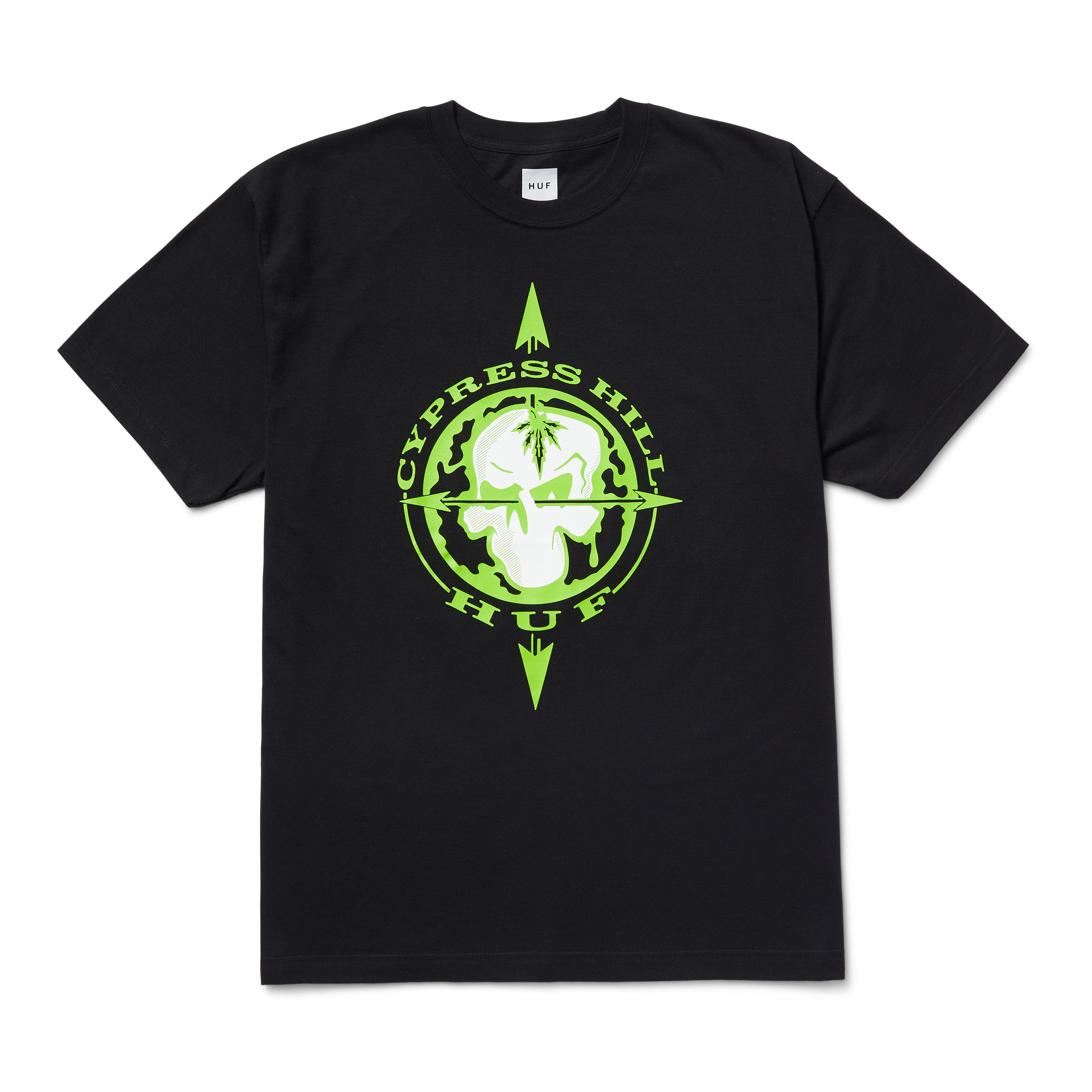 HUF x Cypress Hill Blunted Compass T-Shirt Hoodie, Sweatshirt | CiraTrend.com (Image 1)