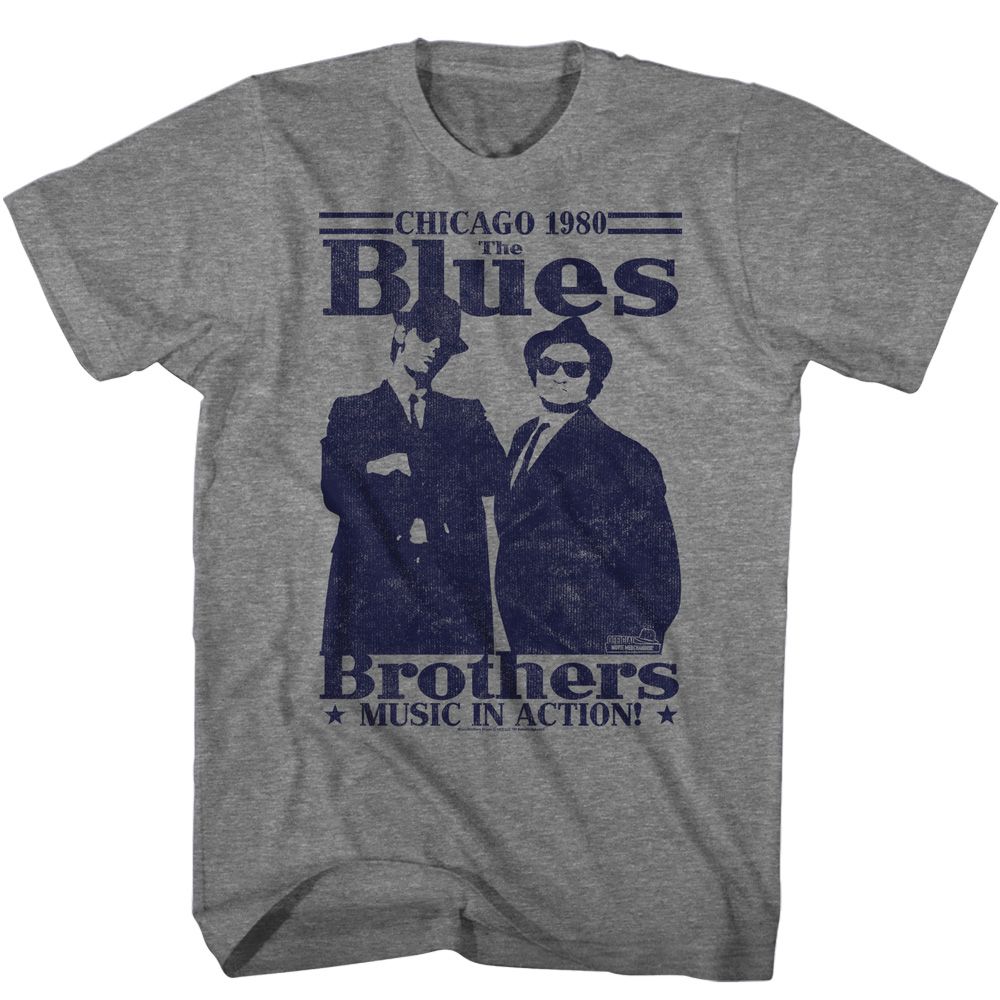 The Blues Brothers Music In Action Official Heather T-Shirt Hoodie, Sweatshirt | CiraTrend.com