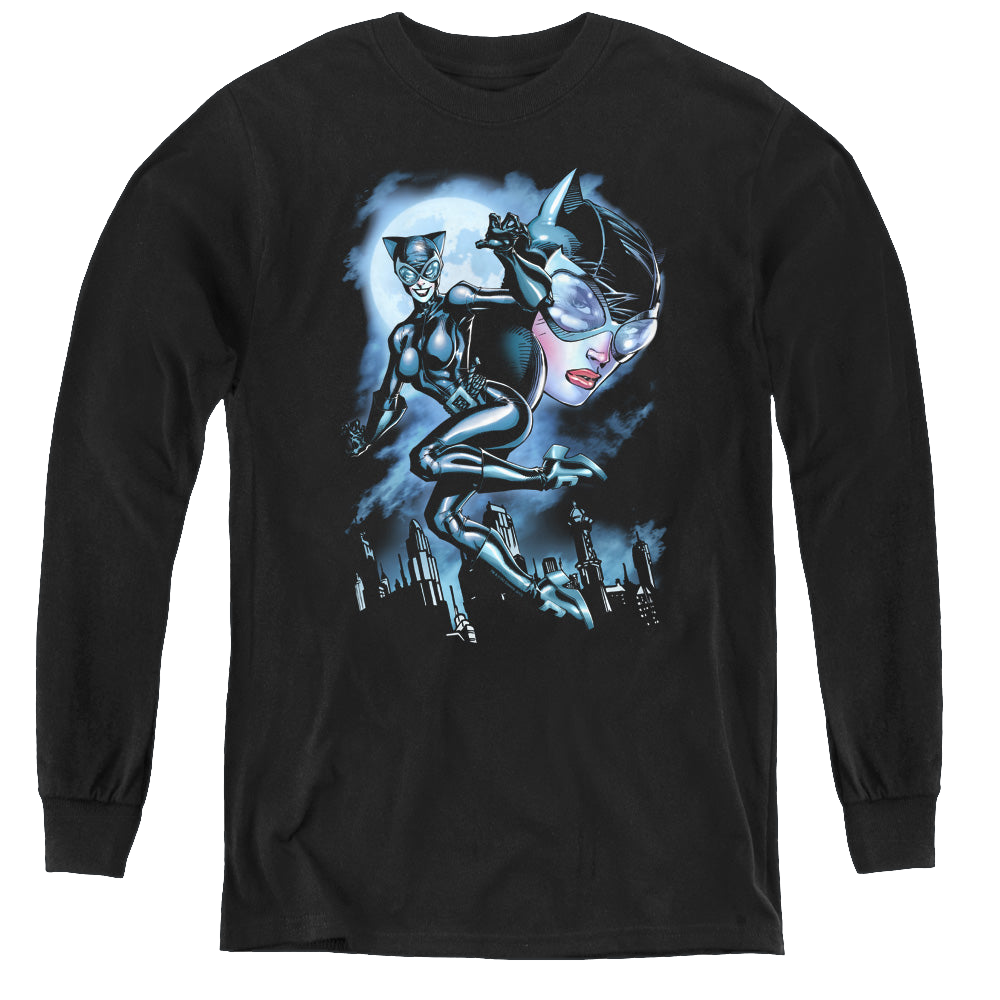 Catwoman Moonlight Cat - Youth Long Sleeve T-Shirt Hoodie, Sweatshirt | CiraTrend.com