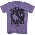 Bill Ted S S Excellent Dude Heather Retro Purple Heather T-Shirts, Hoodie, Sweatshirt
