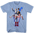 Bill And Ted Mens S/S T-Shirt - Should Be Here - Heather Light Blue Heather Hoodie, Sweatshirt | CiraTrend.com