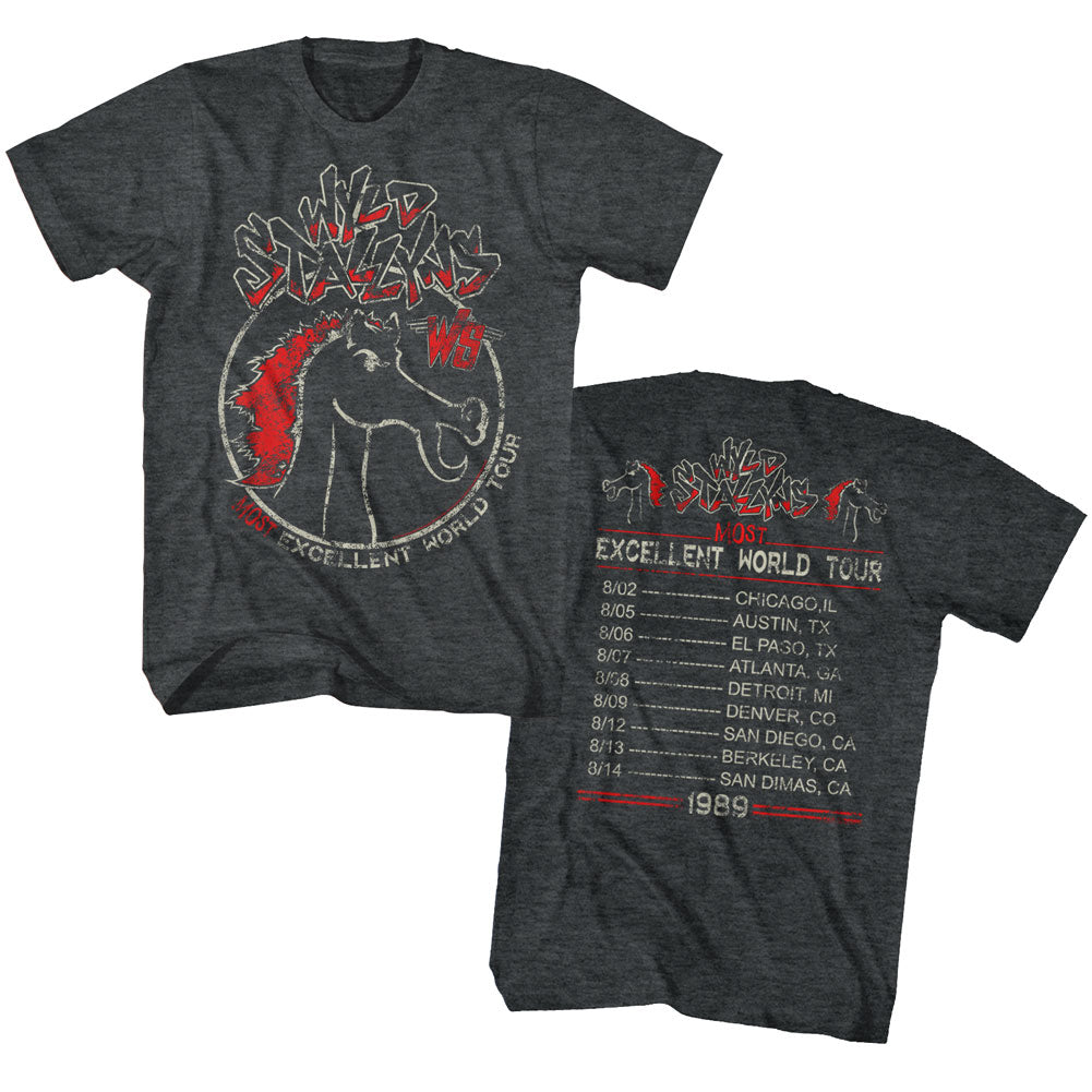 Bill And Ted Mens S/S T-Shirt - Most Excellent Tour - Heather Black Heather Hoodie, Sweatshirt | CiraTrend.com