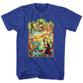 Bill And Ted Mens S/S T-Shirt - Stained Glass - Solid Royal Hoodie, Sweatshirt | CiraTrend.com