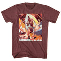 Bill And Ted Mens S/S T-Shirt - Water Slide - Heather Vintage Maroon Heather Hoodie, Sweatshirt | CiraTrend.com