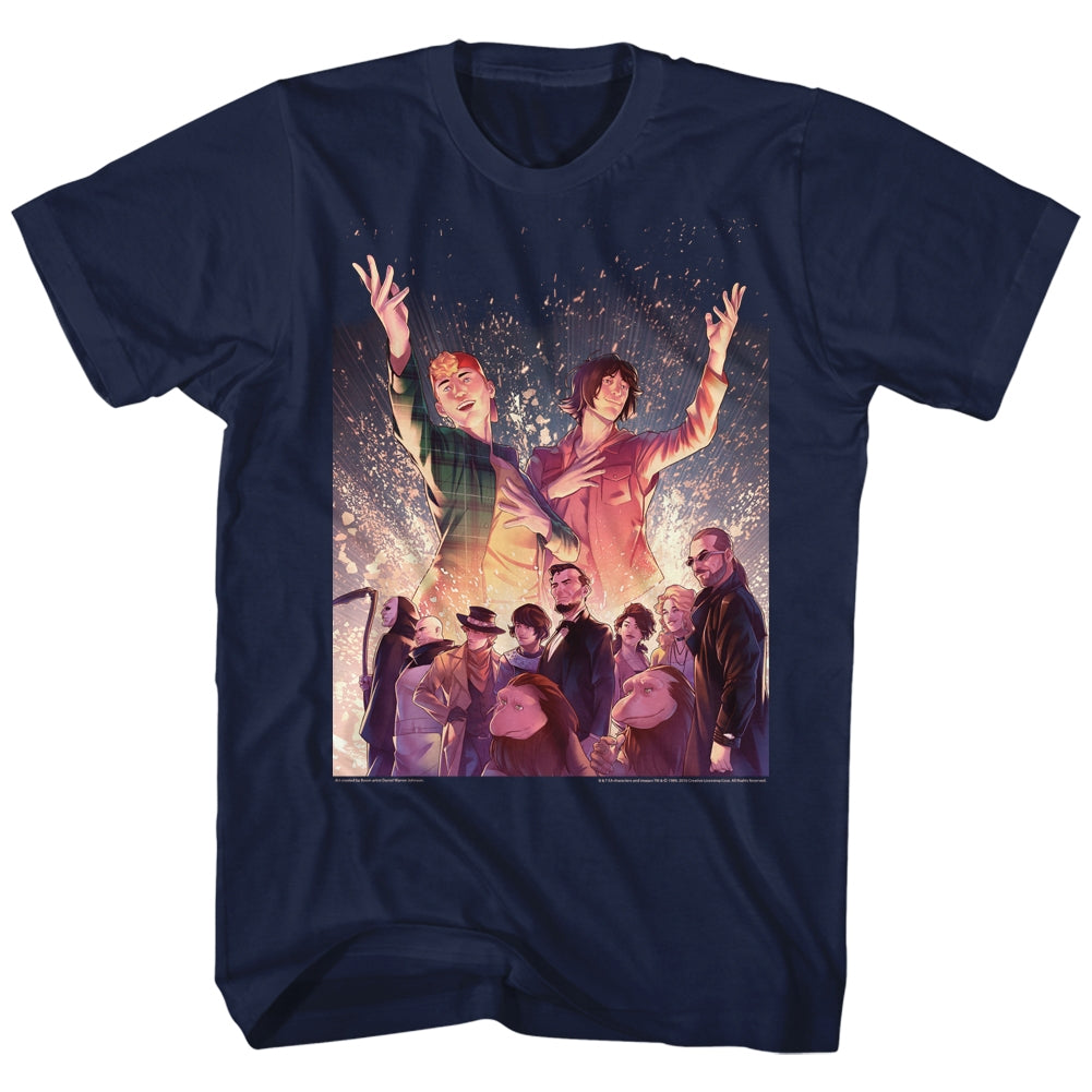 Bill And Ted Mens S/S T-Shirt - Sparkle - Solid Navy Hoodie, Sweatshirt | CiraTrend.com