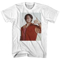 Bill And Ted Mens S/S T-Shirt - Hang Ten - Solid White Hoodie, Sweatshirt | CiraTrend.com
